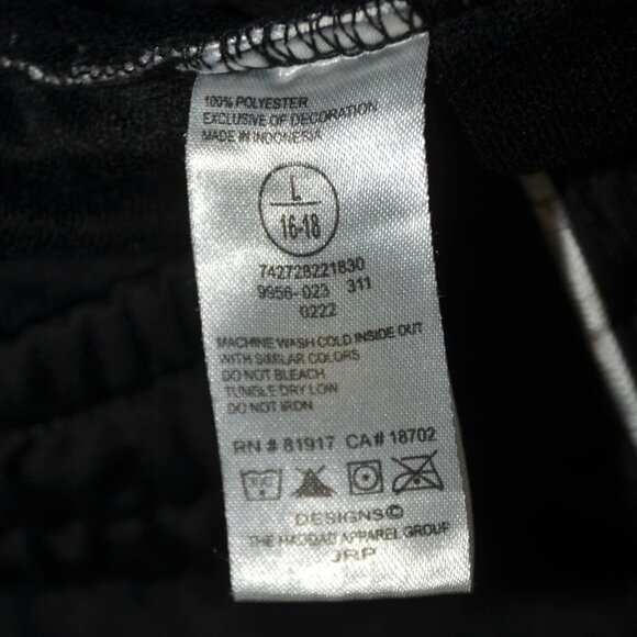 NIKE AIR JORDAN Sweatpants Black Youth Boys L 16-18 Straight Leg White Stripe - Picture 8 of 8